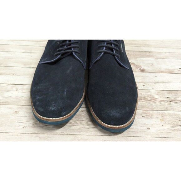 Thomas & Vine #001507 Mens Size 9 Navy Blue Leather Lace Up Oxford Shoes main image 9